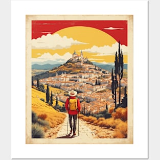 Camino de Santiago Spain Travel Tourism Retro Vintage Art Posters and Art